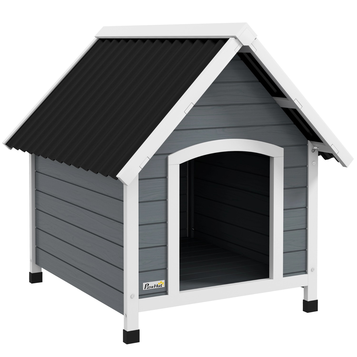 PawHut Hundehütte mit Herausnehmbarem Boden 75 x 88 x 82 cm