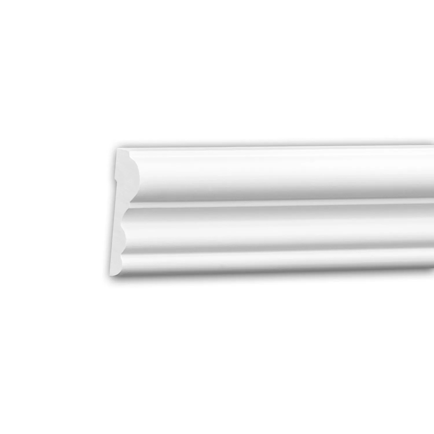 PROFHOME 151400F Flexible Wand- und Friesleiste Stuckleiste Zierleiste 2 m 200 cm x 1,6 cm x 4,4 cm Weiß