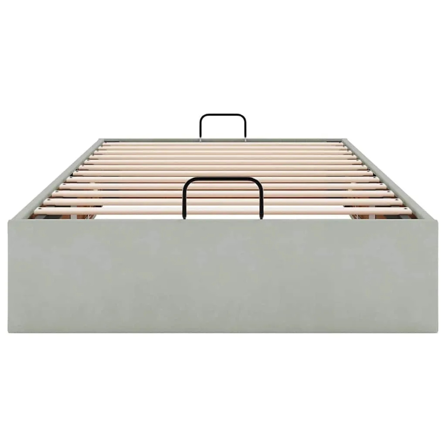 vidaXL Ottoman-Bett ohne Matratze Hellgrau 100x200 cm Samt 3310943_7