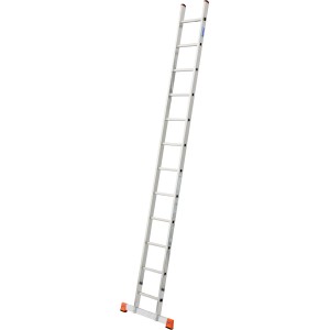 Krause Sibilo Anlegeleiter mit 12 Sprossen, Aluminium, für den Außenbereich.