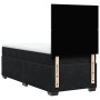Schwarzes vidaXL Boxspringbett (100x200 cm) mit Matratze und Samtbezug.