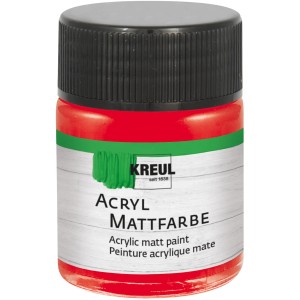 Kreul Acrylfarbe Matt Rot, 50 ml, für Bastelarbeiten und DIY-Projekte.