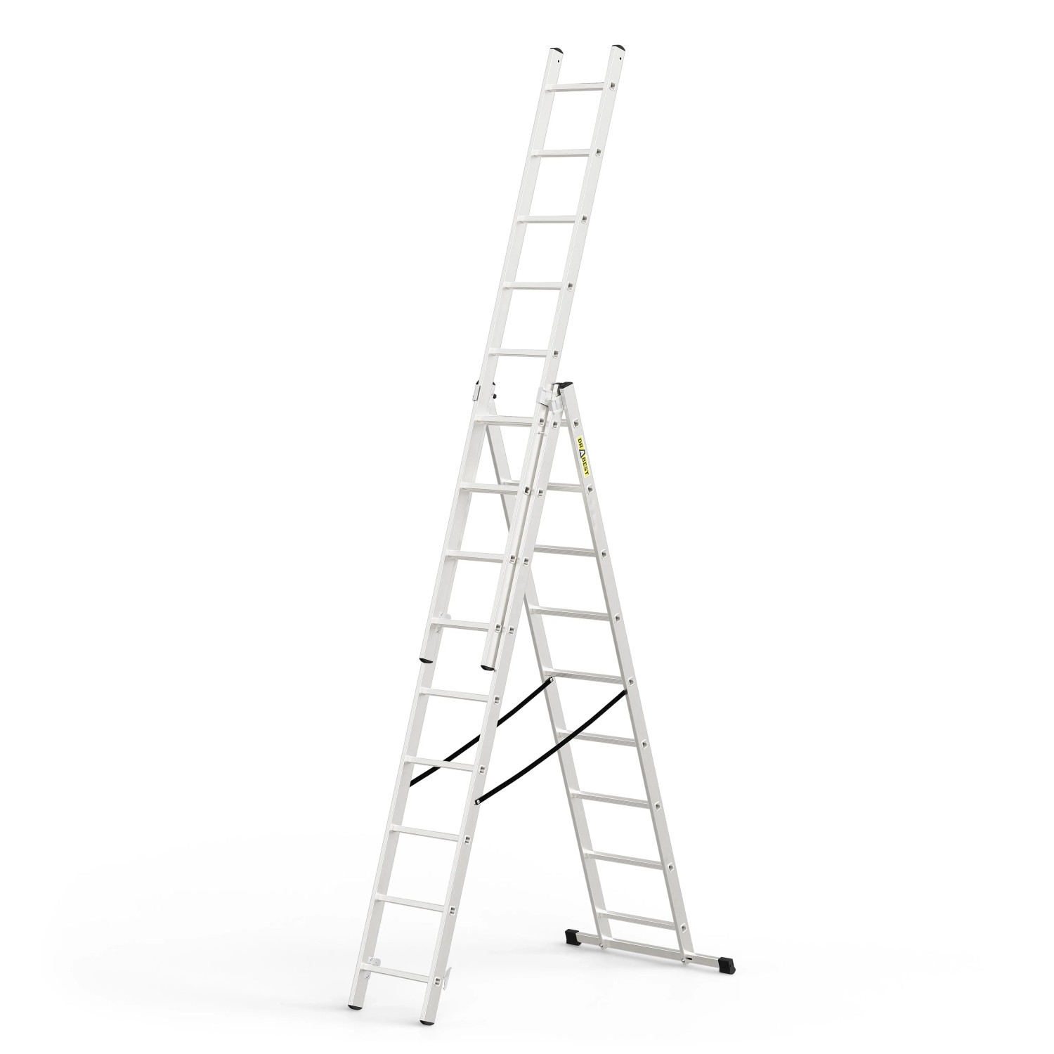 DRABEST Aluminium Multifunktionsleiter 3x9 Für Den Industriellen Einsatz 150 KG