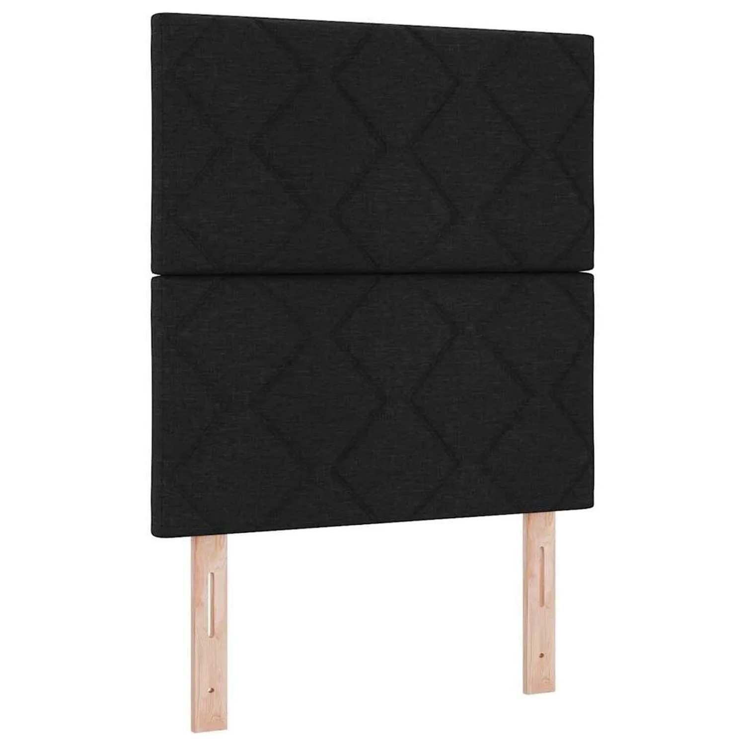 vidaXL LED Boxspringbett mit Matratze Schwarz 80 x 200 cm Stoff 3343133