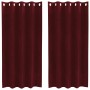 vidaXL Vorhänge 2 Stk Weinrot 140 x 175 cm Samt 4107299