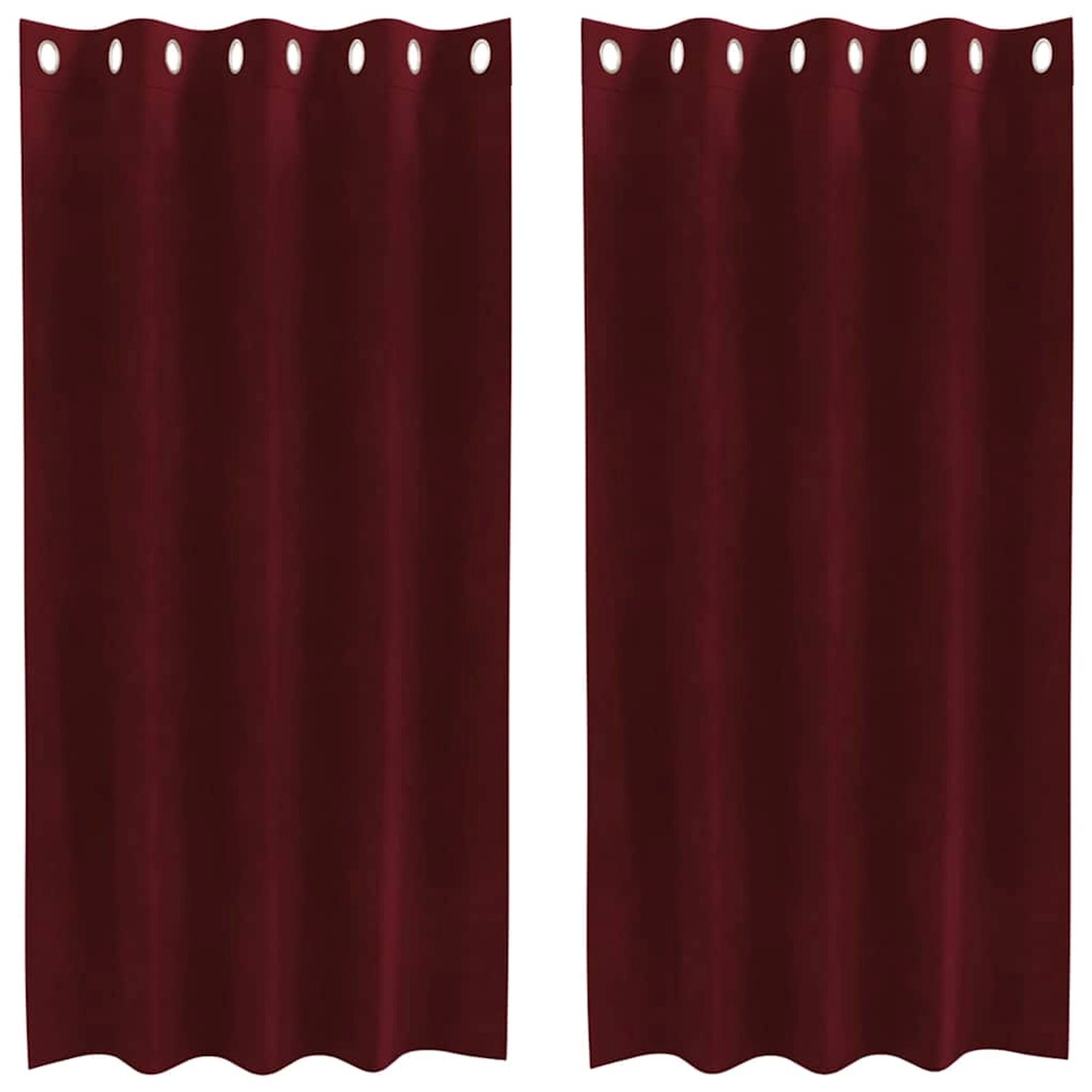 vidaXL Vorhänge 2 Stk Weinrot 140 x 175 cm Samt 4107299 günstig online kaufen