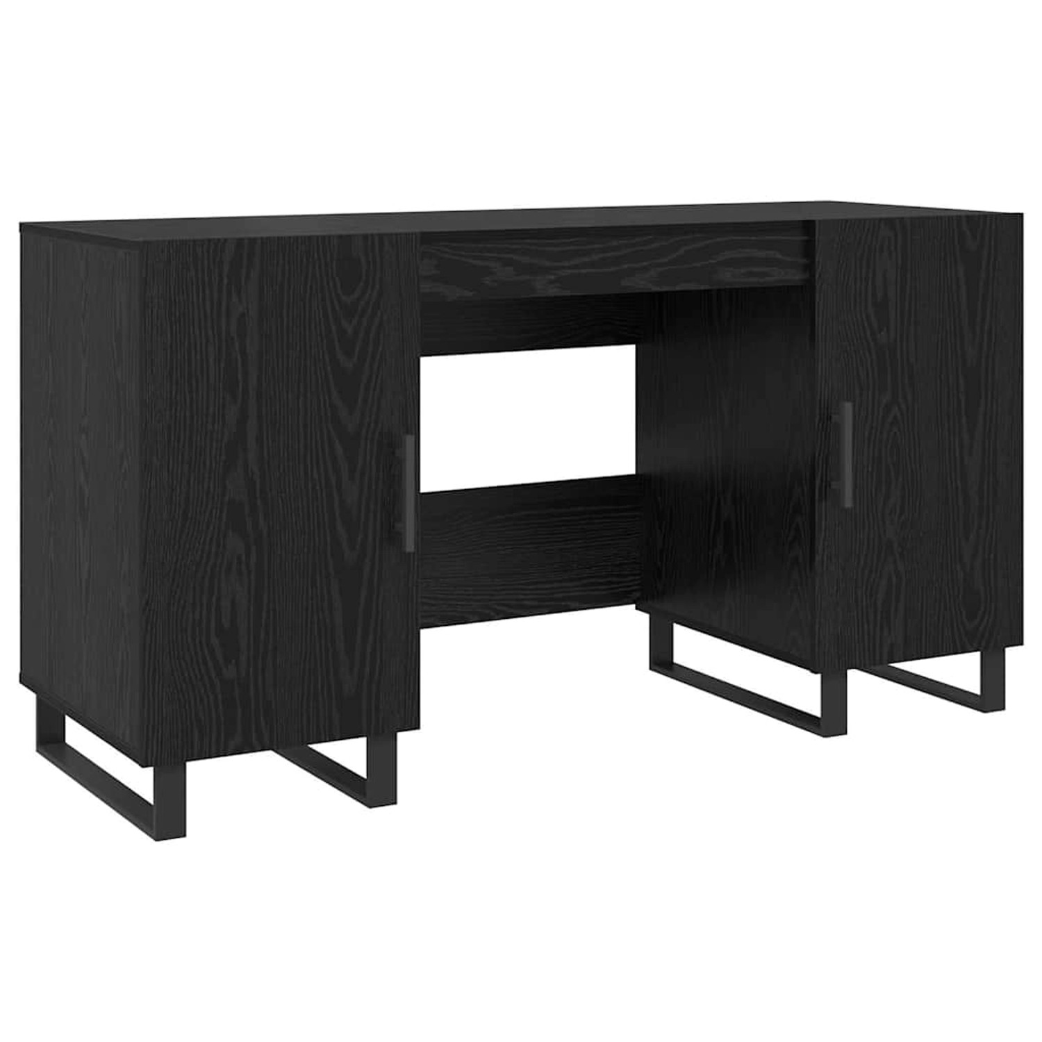 vidaXL Schreibtisch mit Regal Schwarz Eichen-Optik 140 x 50 x 75 cm 879530 günstig online kaufen