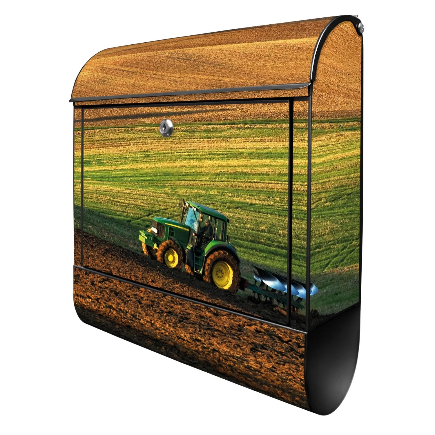 Banjado Design Briefkasten Schwarz Pulverbeschichtet 39x47x14cm 2 Schlüssel günstig online kaufen