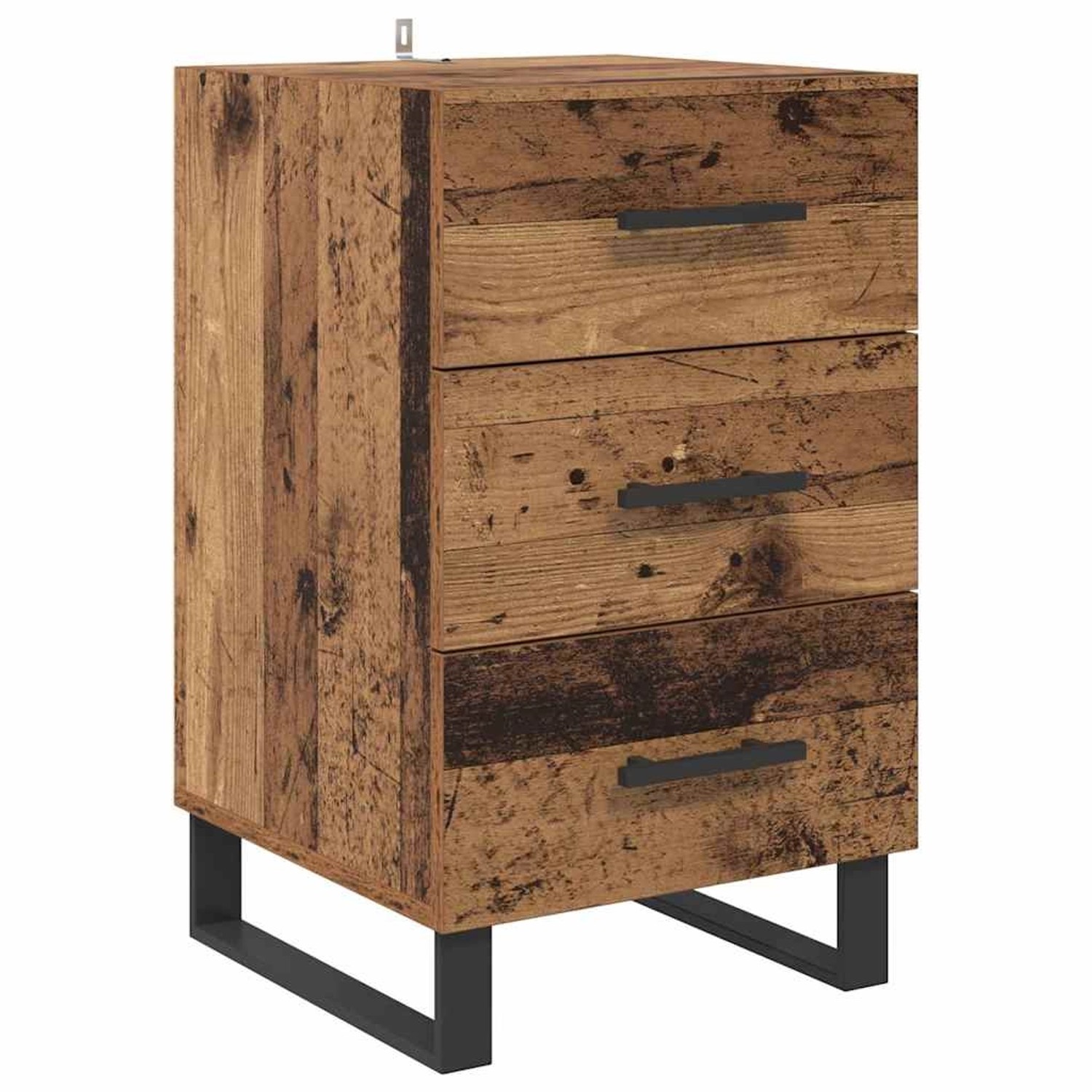 vidaXL Nachttisch mit Schubladen Altholz 40 x 40 x 66 cm Holzwerkstoff 8821 günstig online kaufen