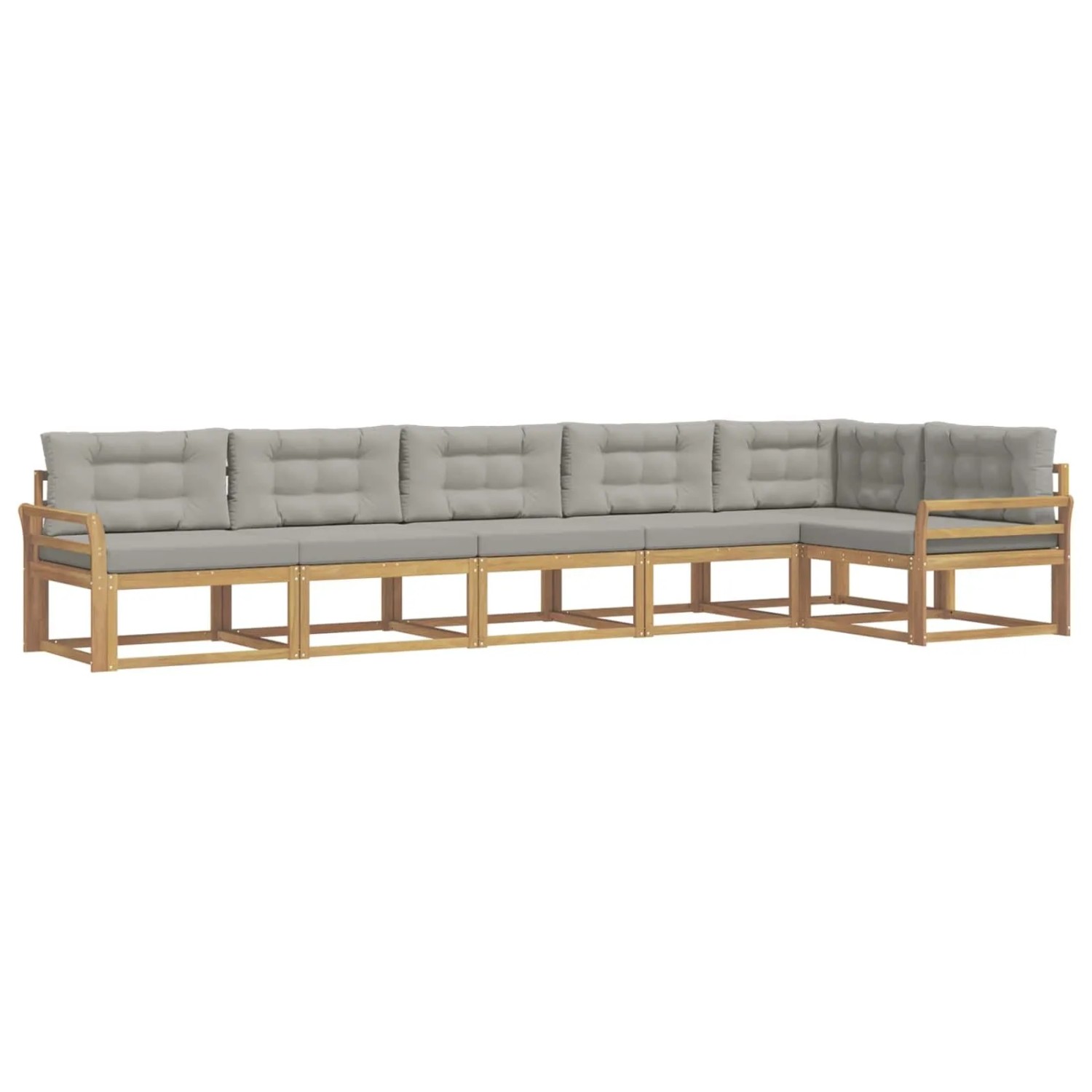 vidaXL Outdoor-Sofagarnitur 4-Tlg Weiß und Hellgrau Polyester 3386515