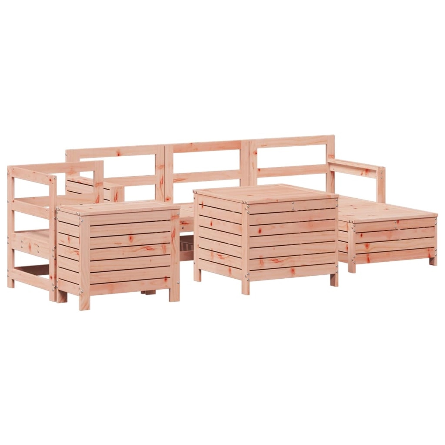 vidaXL 7-Tlg Garten-Sofagarnitur Massivholz Douglasie 3250518 günstig online kaufen