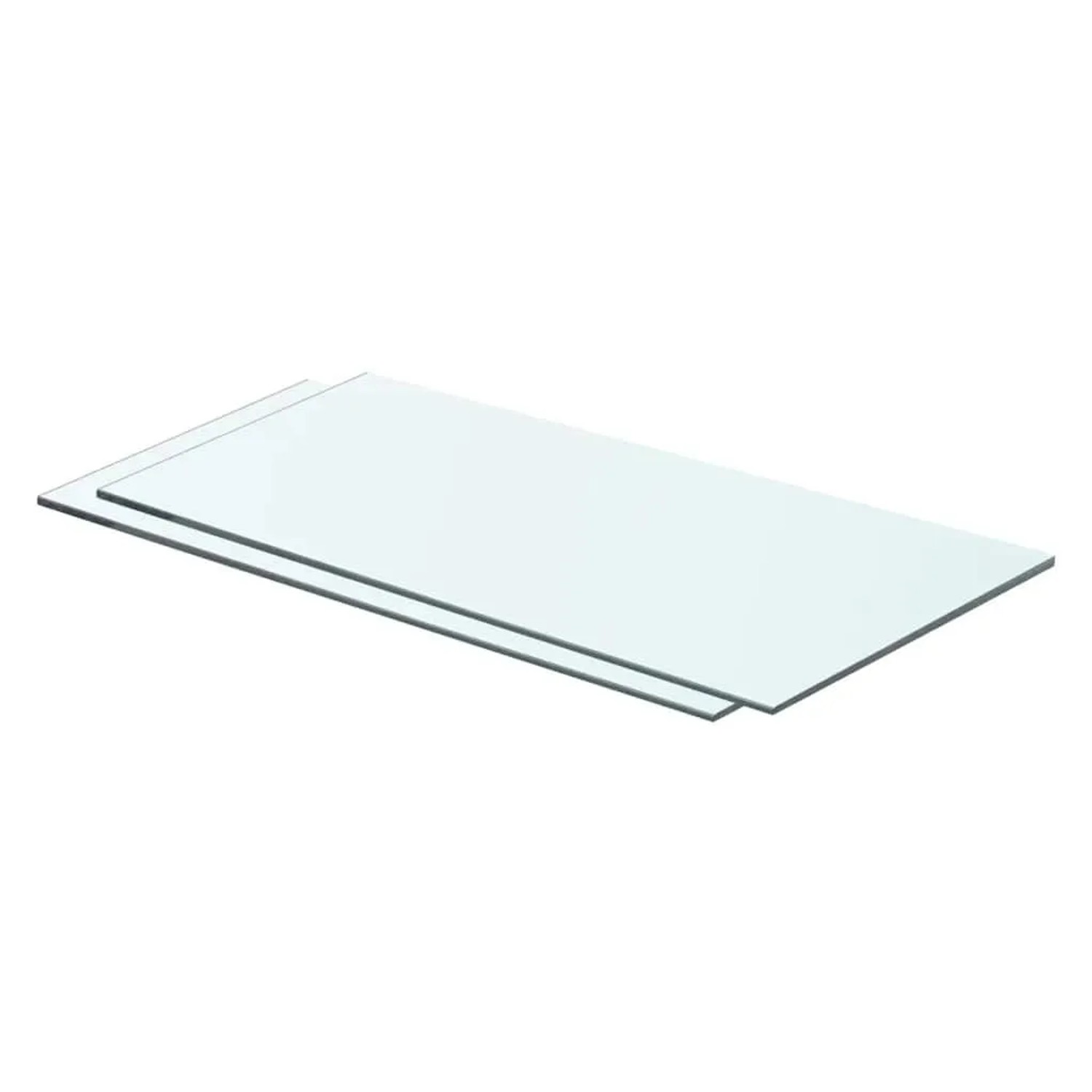 vidaXL Regalböden 2 Stk Glas Transparent 60x25 cm 3051565