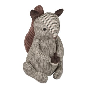Relaxdays Türstopper Polyester Braun Schwer 26 cm x 17 cm x 22 cm 1,4 kg