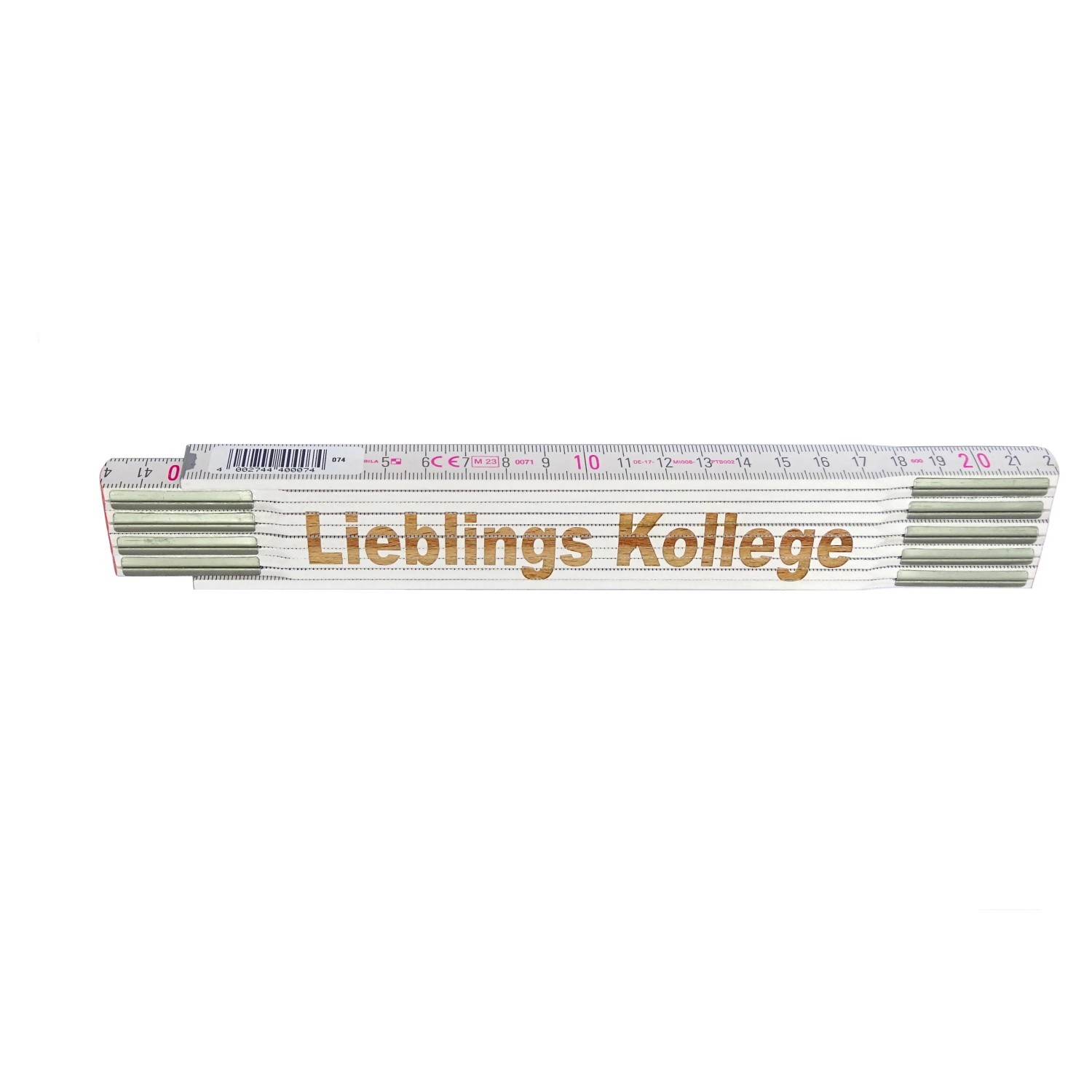 Stabila Zollstock mit Lasergravur Lieblings Kollege 2 m