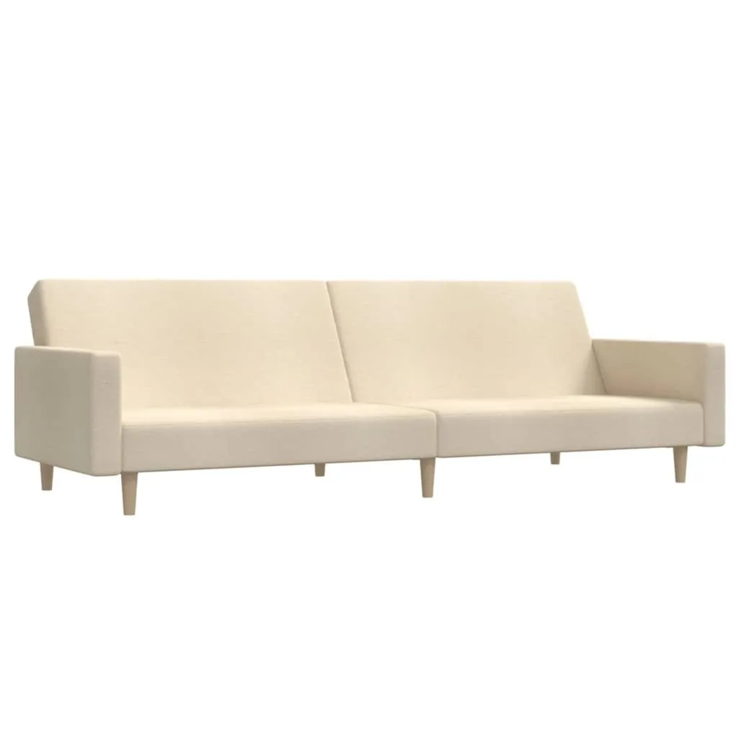 vidaXL Schlafsofa 2-Sitzer Creme Stoff 375730