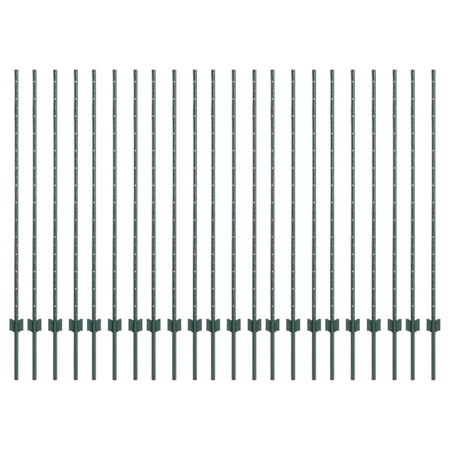 vidaXL Zaunpfosten 22 Stk Grün 180 cm Stahl 3335922 günstig online kaufen