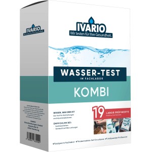 Ivario Wassertest Kombi für 19 Prüfwerte zur Analyse der Wasserqualität im Labor.