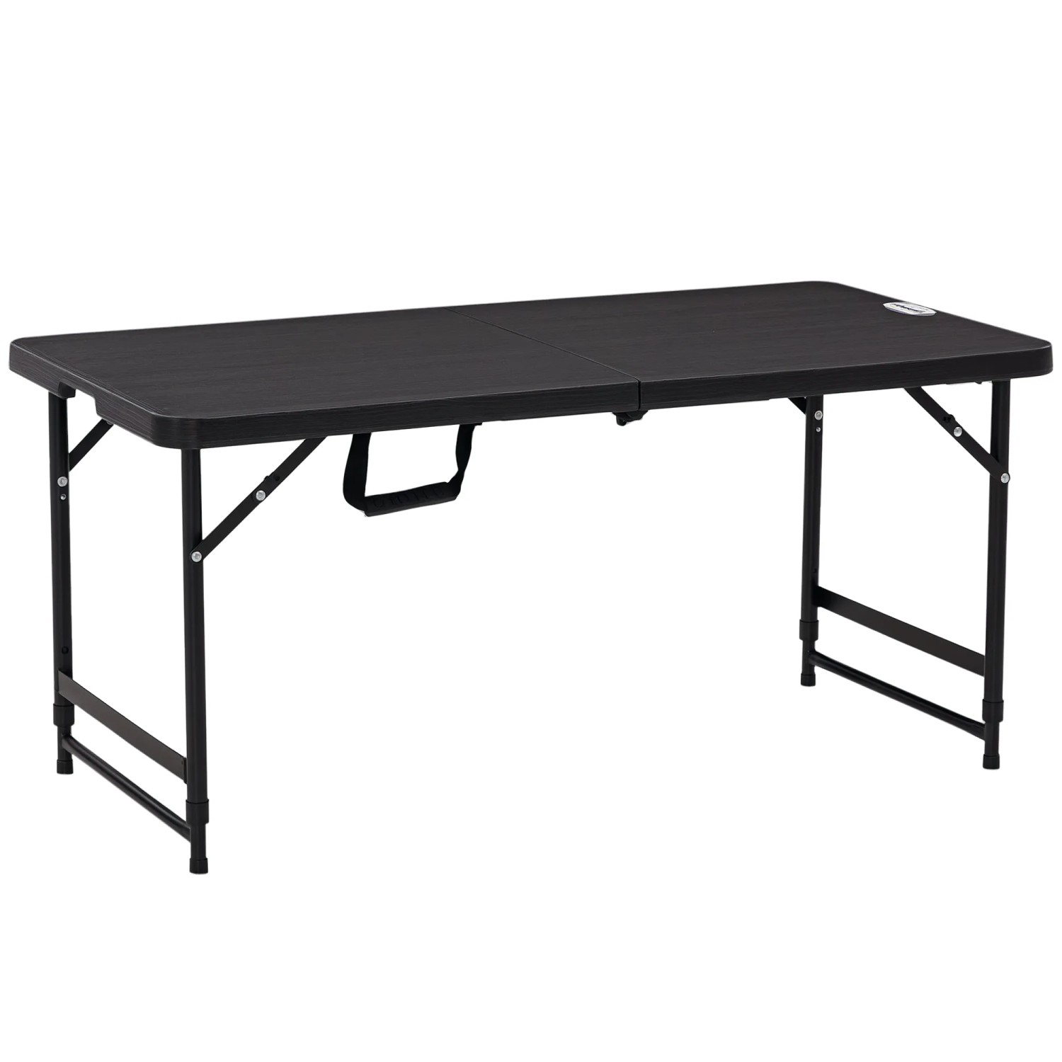 Outsunny Gartentisch  Stahl HDPE Dunkelgrau 118L x 60B x 74H cm