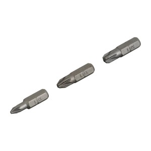 LUX Bit-Satz, 3-teilig, PZ1, PZ2, PZ3, 25 mm Länge, für Kreuzschlitzschrauben.