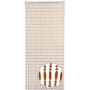 Kobolo Türvorhang AMBER, 90x200 cm, mit braunen Perlen als Insektenschutz und Deko.