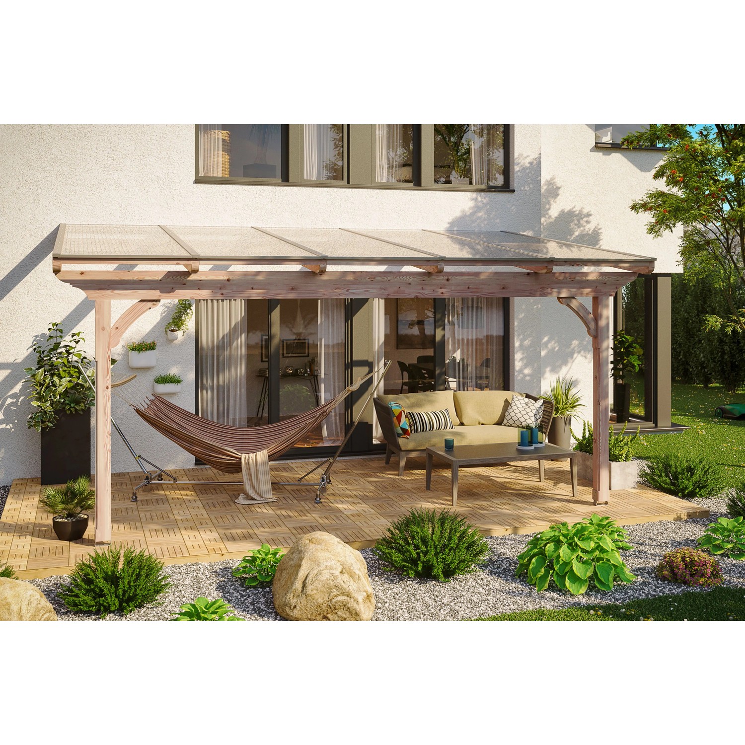 Skan Holz Terrassenüberdachung Ravenna 541 cm x 250 cm