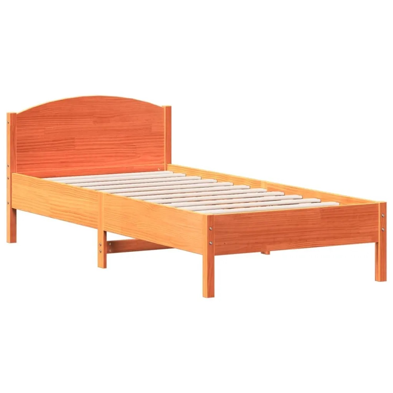 vidaXL Massivholzbett ohne Matratze Wachsbraun 90x200 Kiefernholz 842621 günstig online kaufen