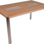 Rechteckiger, grauer Gartentisch Florence (90x150cm) von Garden Pleasure mit Aluminiumgestell.