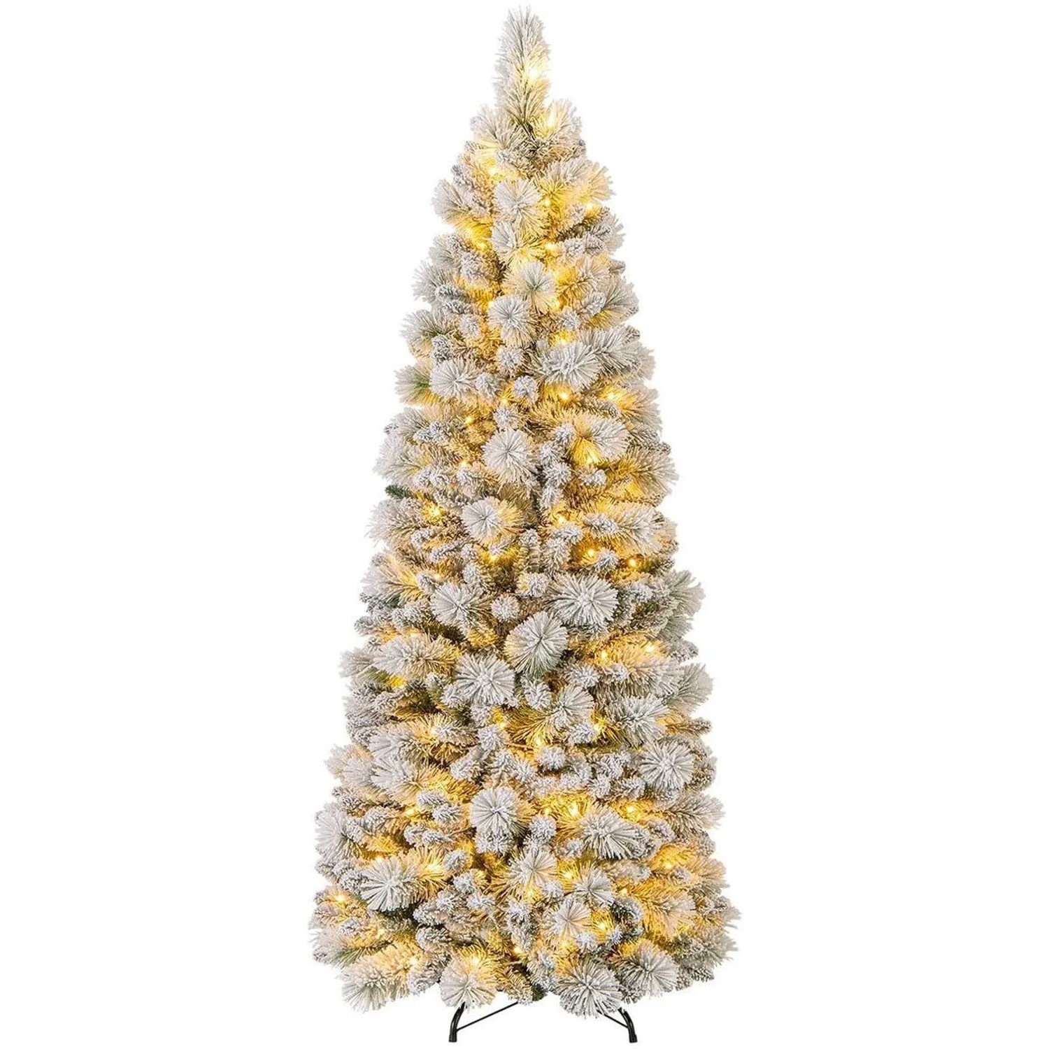 Costway Künstlicher Weihnachtsbaum mit Beleuchtung Tannenbaum 180cm
