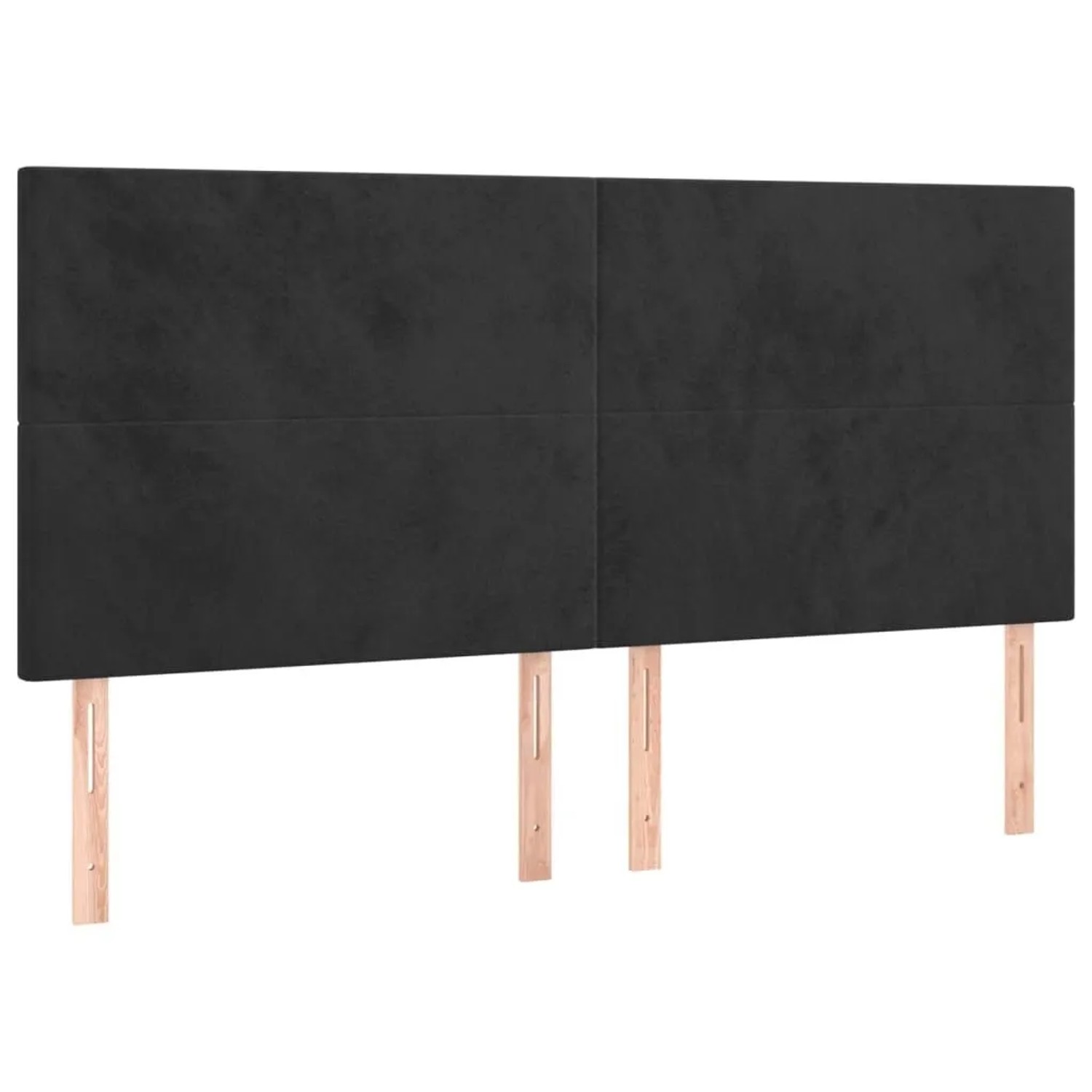 vidaXL Kopfteil Schwarz 160x5x118/128 cm Samt 3116108