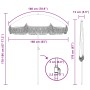 vidaXL Sonnenschirm, grau-weiß, Ø 160cm, mit Stahlrahmen. Ideal für Garten & Terrasse.