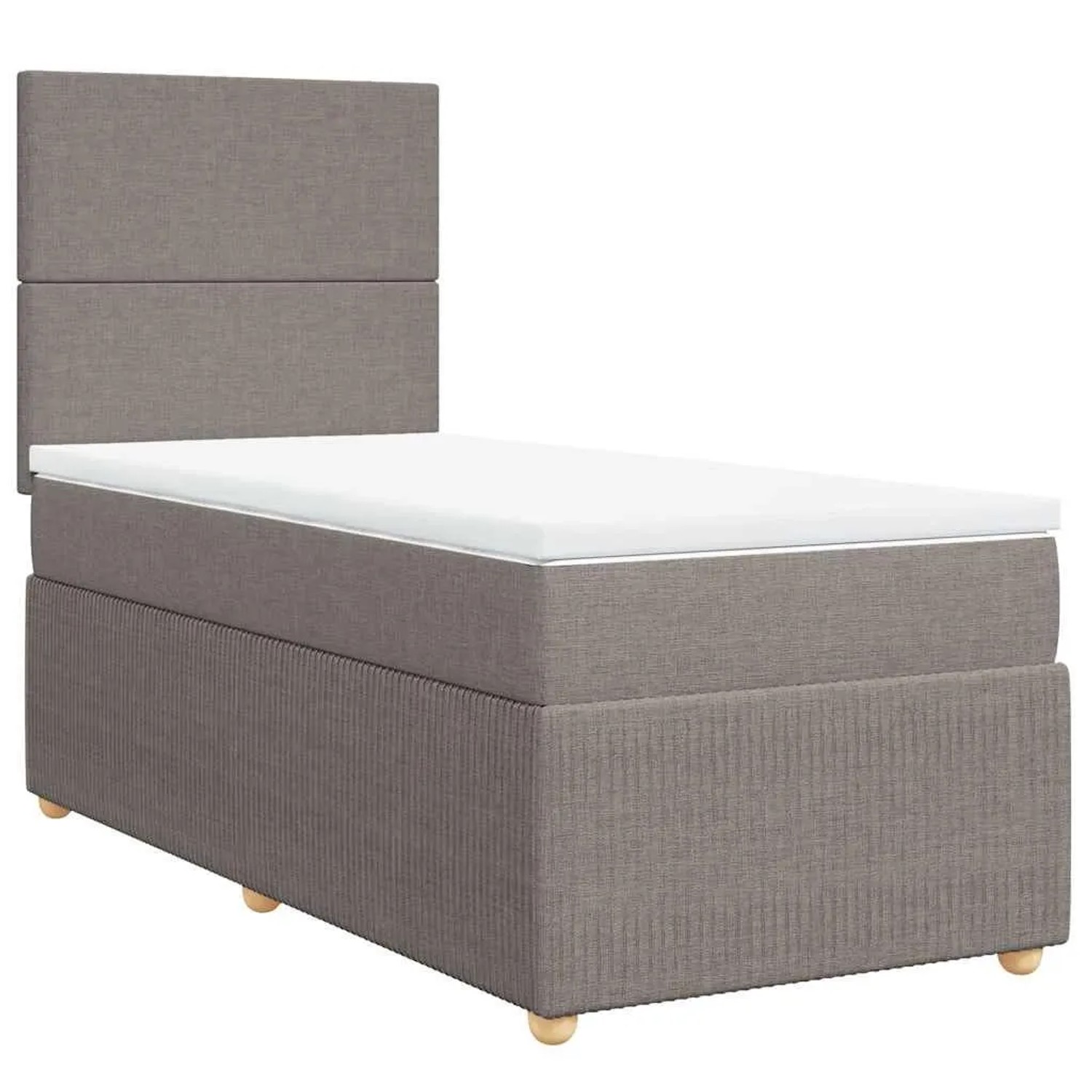 vidaXL Boxspringbett mit Matratze Taupe 80x200 cm Stoff 3294180 günstig online kaufen