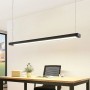Moderne, schwarze LED Büroleuchte Cuna aus Aluminium, 1-flammig, für Arbeitszimmer und Büro.