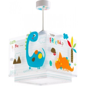 Dalber KinderDeckenlampe Dinosaurier mit bunten Dino-Motiven für das Kinderzimmer.