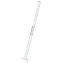 PROREGAL Sprossen-Seilzugleiter, 2-teilig mit Traverse, 2x18 Sprossen, aus Aluminium für sicheren Stand.