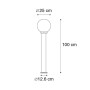 QAZQA Moderne Außenleuchte Pfahl Edelstahl 100 cm Sfera_5
