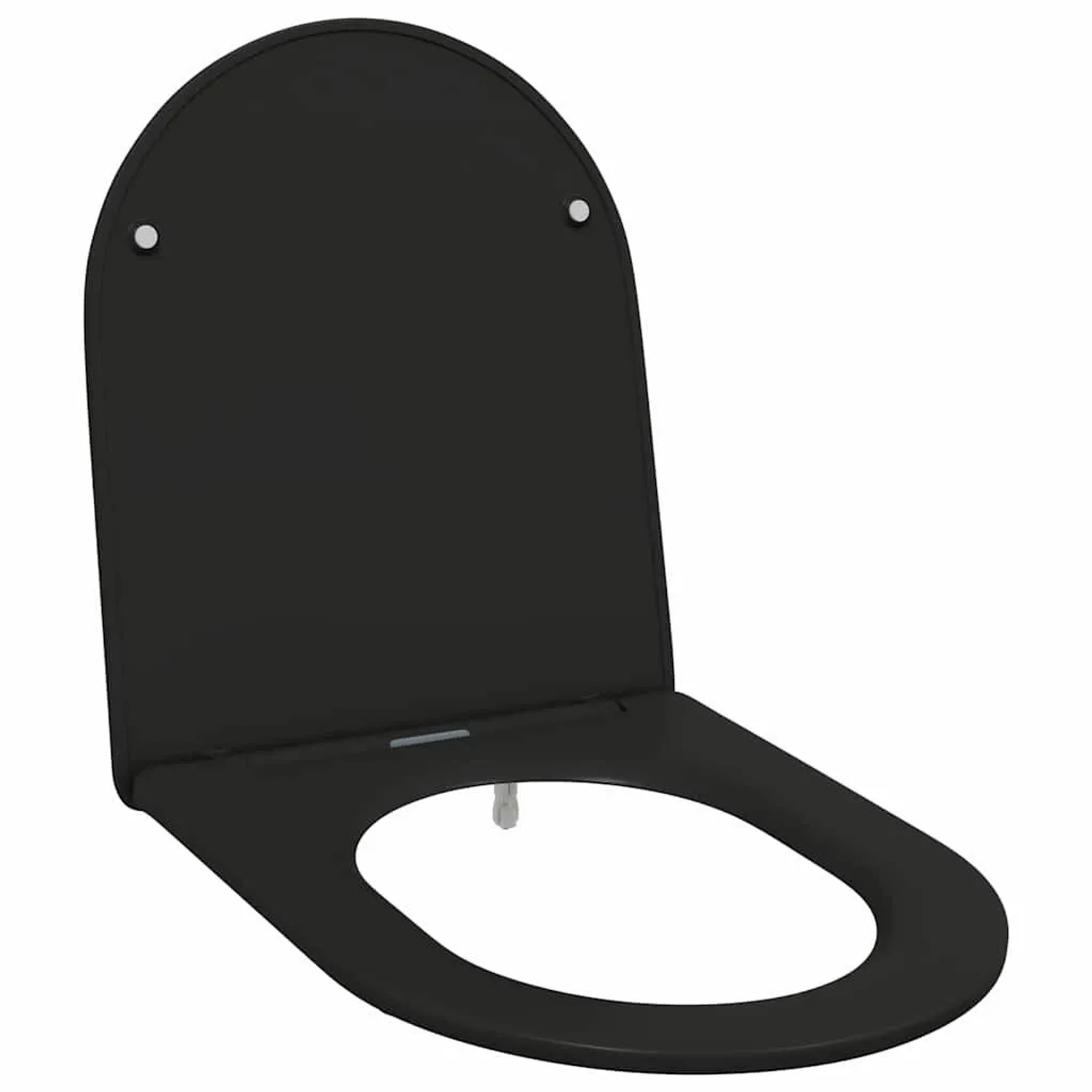 vidaXL Toilettensitz Schwarz 47 x 36 x 3,4 cm Duroplast 42002368