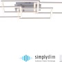 Moderne LED-Deckenleuchte Iven von Just Light, Stahl, 70x34,5 cm, warmweißes Licht, dimmbar.