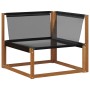 vidaXL Mittel- und Ecksofa mit Kissen 2 Stück Natur Massivholz Akazie 900649_4