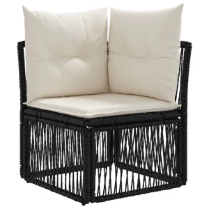 vidaXL Gartensofa-set 12 Stk Schwarz Poly-Rattan 3436177