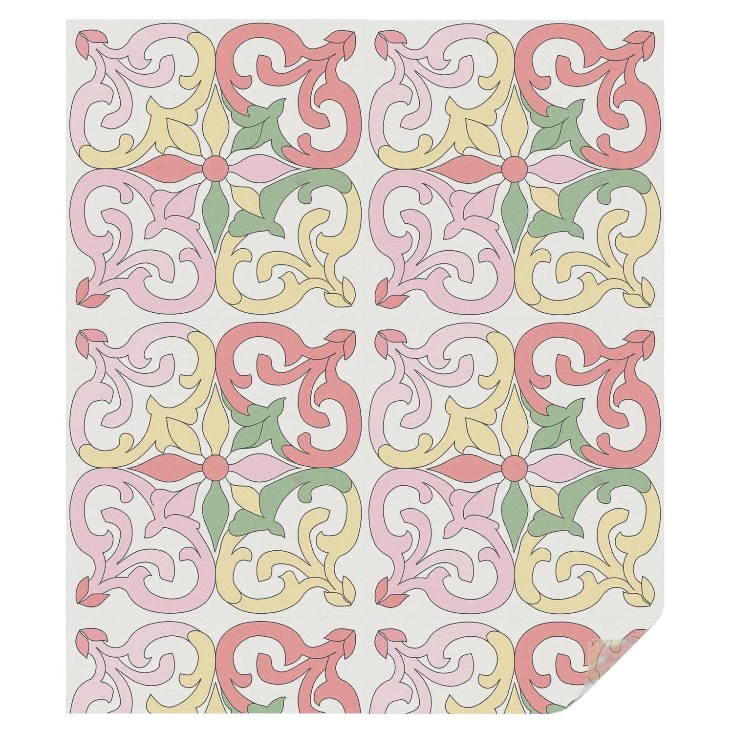 Tulup Fensterfolie Blumenschmuck Fensterfolie Sichtschutz 100x116 cm Rot Fe günstig online kaufen