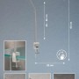 Nickelfarbene LED-Klemmleuchte Raik von Fischer & Honsel, höhenverstellbar (40-82 cm) und dimmbar.