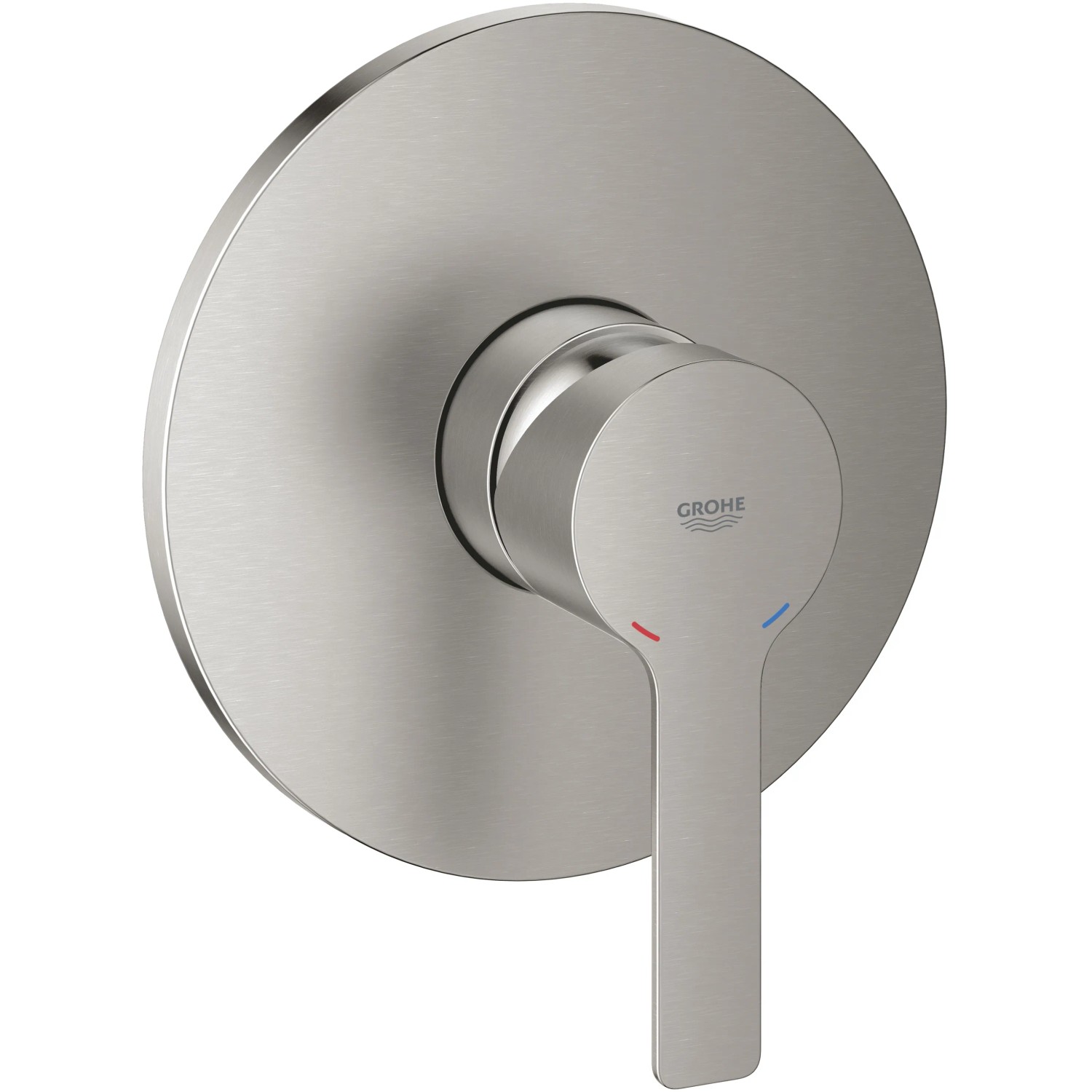 GROHE Eurocube Einhand-Brausebatterie – Fertigmontageset Für Rapido SmartBox, Supersteel, Design-Armatur Für Bad