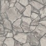 Graue Vliestapete mit detailreichem Bruchsteinmauer Design für Wohnräume.