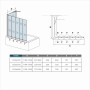 AICA 5-teilige Faltwand Duschtrennwand aus Glas für Badewanne, B120xT60xH140cm.