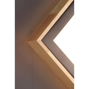 Moderne LED-Deckenleuchte Solstar mit Holzrahmen, 28,5x28,5 cm, warmweißes Licht.
