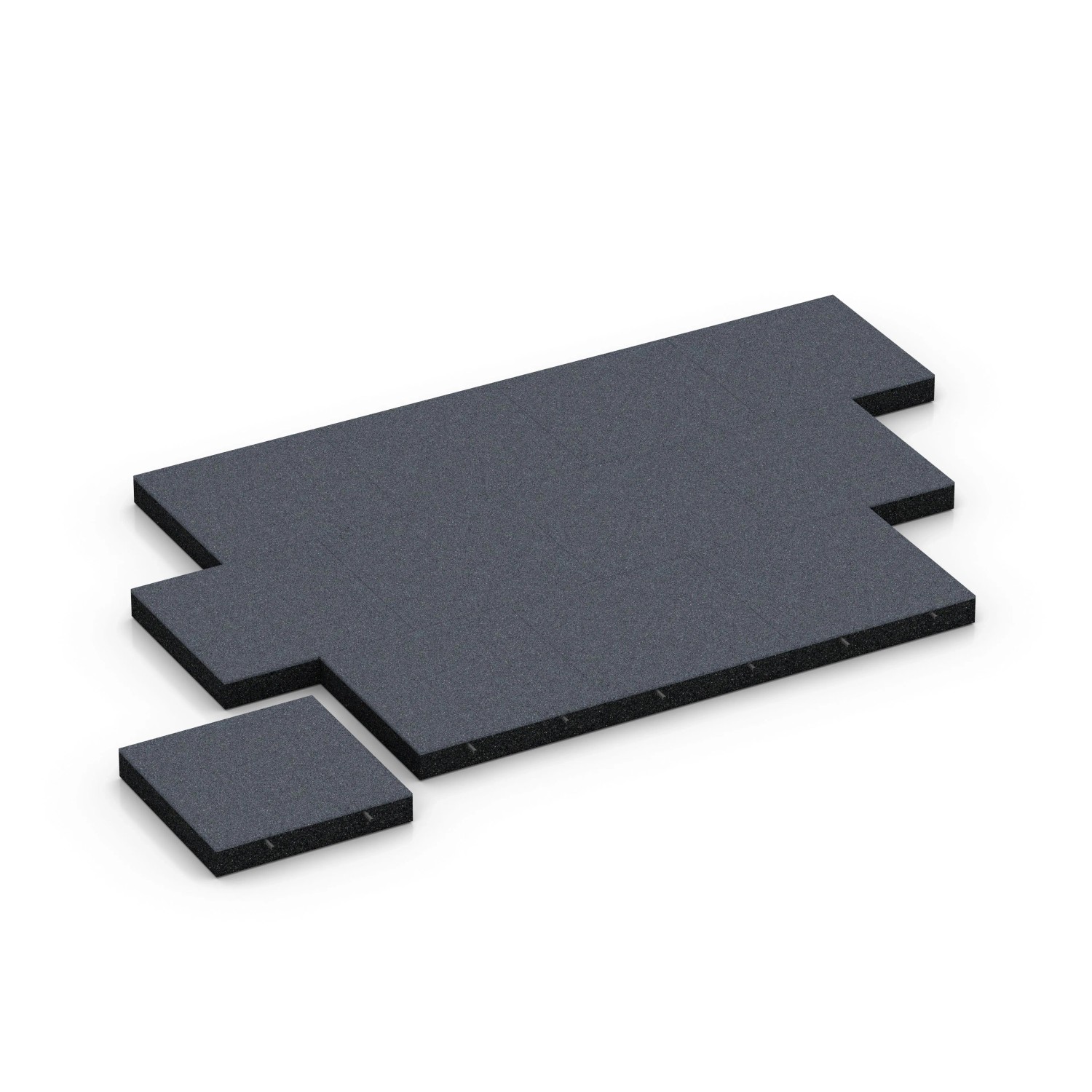 WARCO Fallschutzplatte-230 cm Schiefergrau 50 x 50 x 8 cm