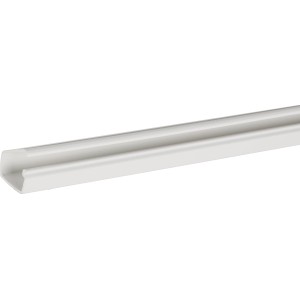 Weißer Mini-Kabelkanal, 15x10 mm, 2 m Länge, zur Kabelverlegung.