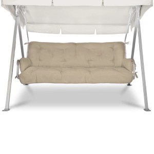 Beige Beautissu Hollywoodschaukel Auflage Flair HS 180x50x8cm für 3-Sitzer Schaukel.