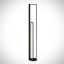 Moderne, dimmbare LED Stehlampe Hylda in Schwarz aus Aluminium, 123cm hoch.