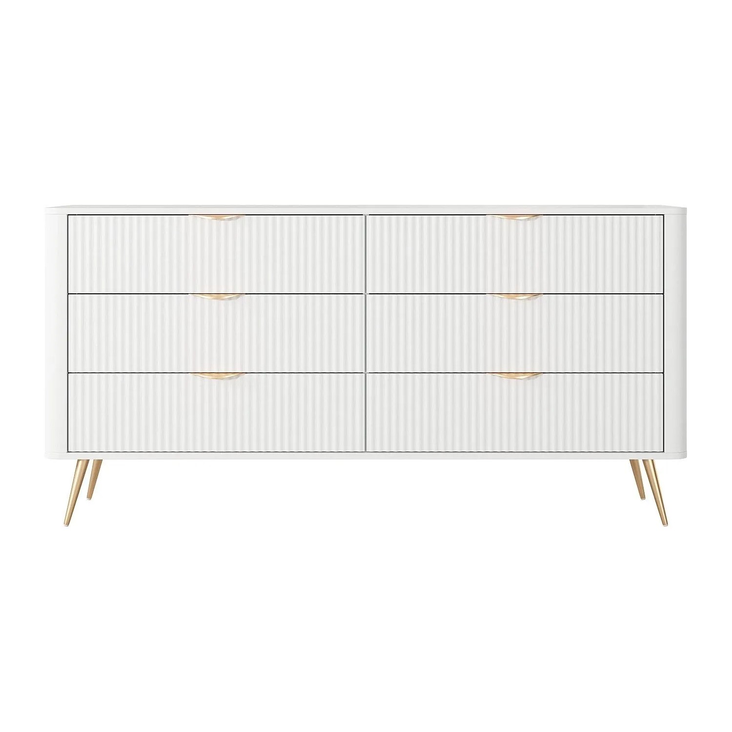 Vente-unique Kommode Elonaria Weiß 163.2 cm